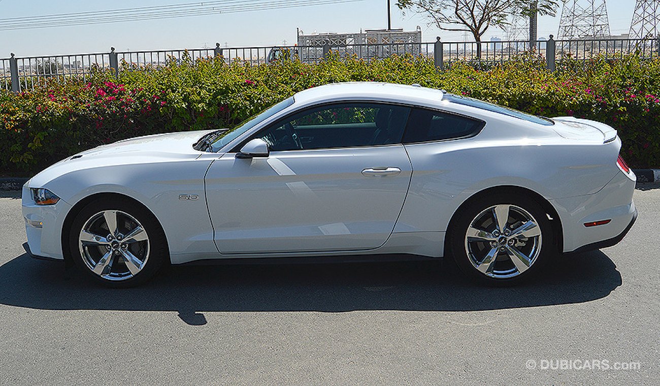 Ford Mustang 2019 GT Premium 5.0 V8 GCC, 0km w/ 3Yrs or 100K km Warranty + 60K km Service @ Al Tayer