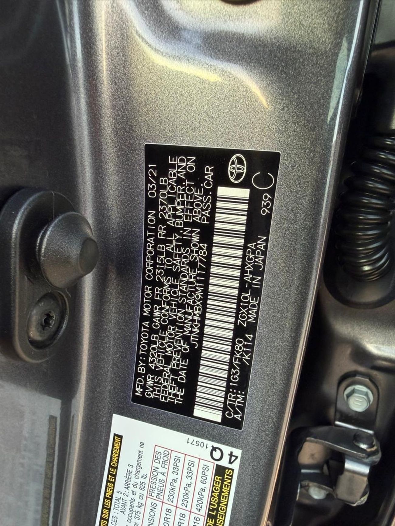 Toyota CHR 2021 LIMITED NIGHT EDITION 2.0 AWD FULL OPTION USA SPEC