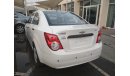 Chevrolet Sonic 2014 WHITE GCC NO PAIN NO ACCIDENT PERFECT