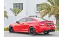 Mercedes-Benz C 63 Coupe 2,589 P.M | 0% Downpayment | Full Option | Low Kms!