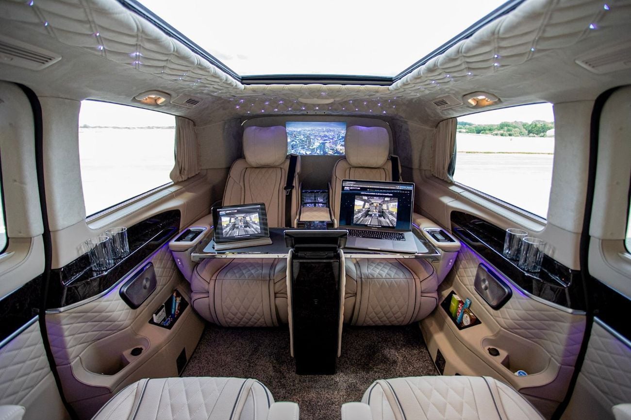 Mercedes Benz V300 AVANTGARDE Senzati® Jet Class® Oryx Edition® — Bespoke 6-Seat Silk Beige Leather | Mercedes-Benz Strategic Part