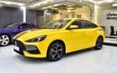 MG GT EXCELLENT DEAL for our MG GT ( 2023 Model ) in Yellow Color GCC Specs