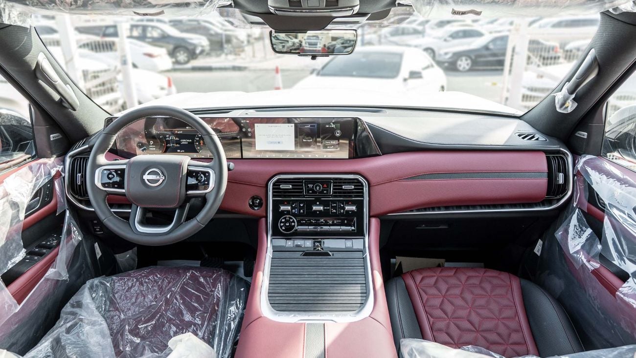 نيسان باترول 2026 Nissan Patrol SE Platinum 3.8L AT Petrol (White-Red) Black Roof (Export Only)