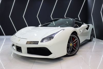 Ferrari 488 Std 3.9L GTB, Bianco Avus Exterior, Passenger Display, Very Low KM, GCC Spec!!