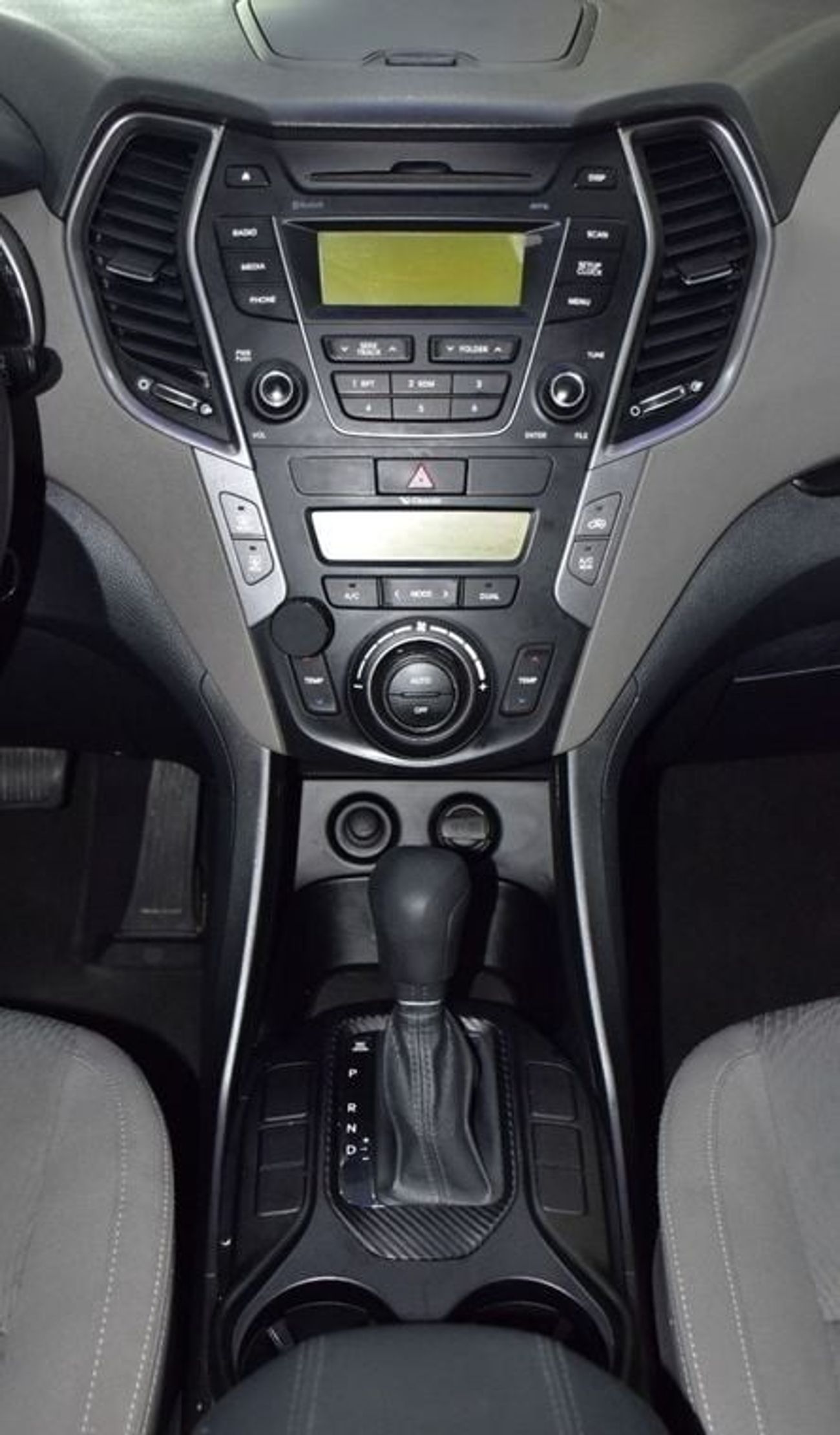 Hyundai Santa Fe EXCELLENT DEAL for our Hyundai SantaFe 4WD V6 ( 2016 Model ) in Silver Color GCC Specs