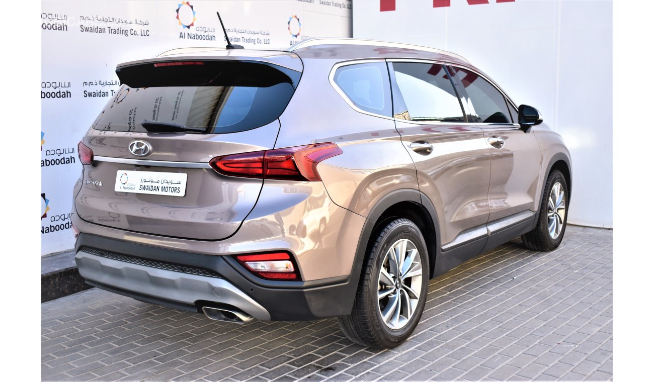 Used Hyundai Santa Fe AED 1760 PM 0 DP 2.4L 2WD 2019 GCC WARRANTY