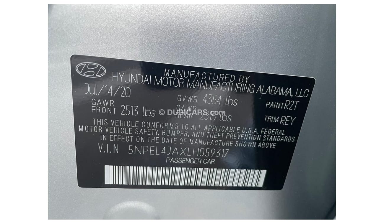 Hyundai Sonata 2020 Hyundai Sonata SEL Sport Premium MidOption+  -