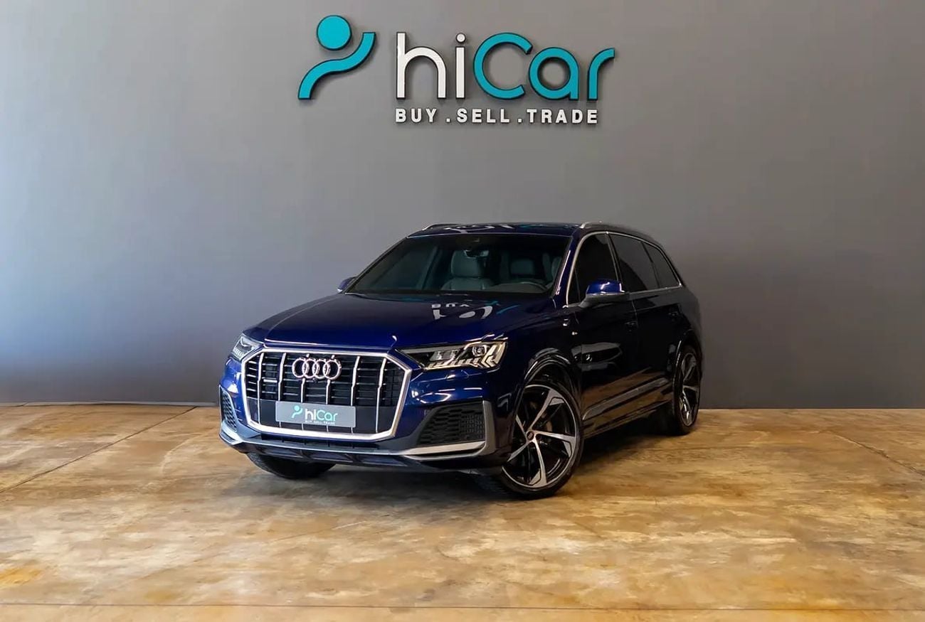 Audi Q7 55 TFSI quattro S-Line 3.0L AED 3,065 P.M • 0% Downpayment • Audi Q7 55TFSI S-Line • Agency Warranty