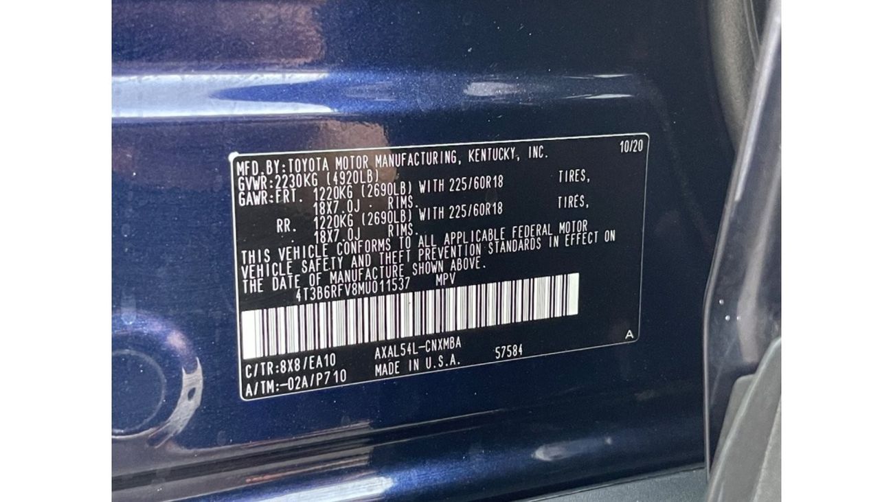 Toyota RAV4 2021 TOYOTA RAV4 XLE PREMIUM HYBRID 4x4 FULL OPTIONS IMPORTED FROM USA