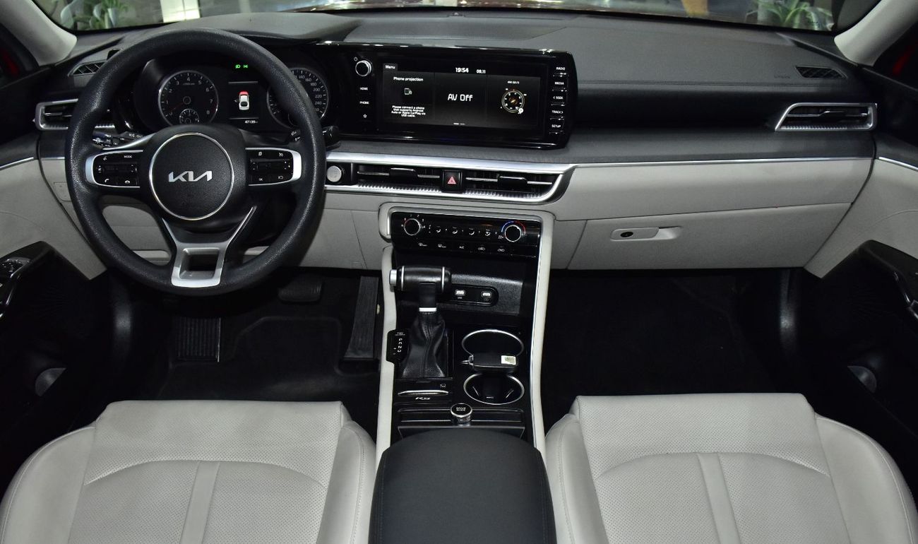 Kia K5 EXCELLENT DEAL for our KIA K5 ( 2022 Model ) in Red Color GCC Specs