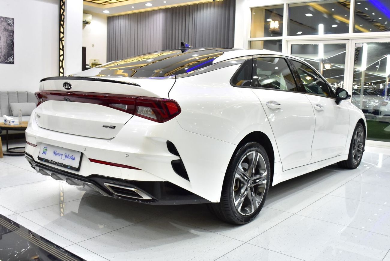Kia K5 EXCELLENT DEAL for our KIA K5 GT-Line ( 2021 Model ) in White Color GCC Specs