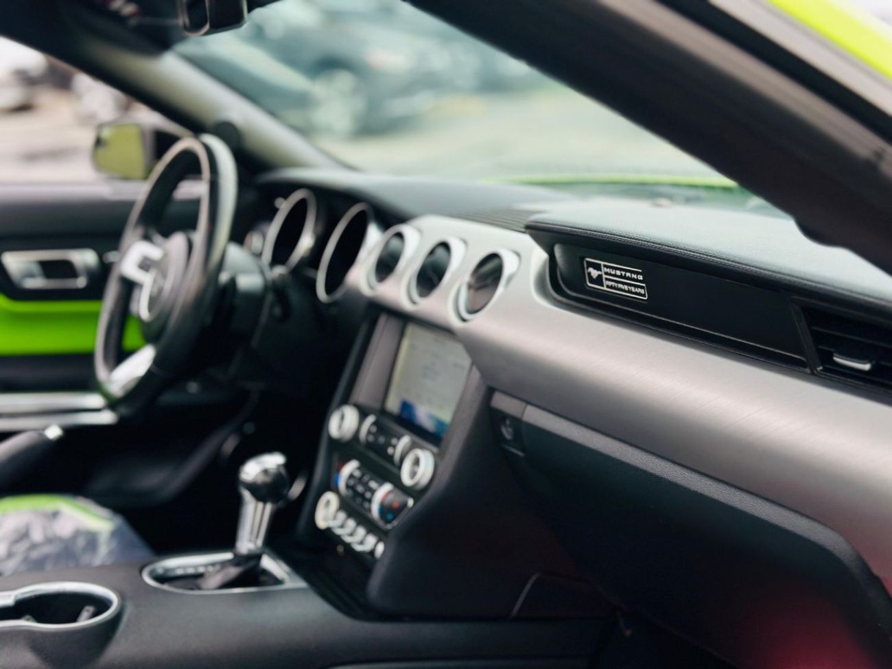 Ford Mustang EcoBoost Convertible | Monthly AED 1060/- | 0% DP | Custom Leather Seats | Fog Lights | # 13059