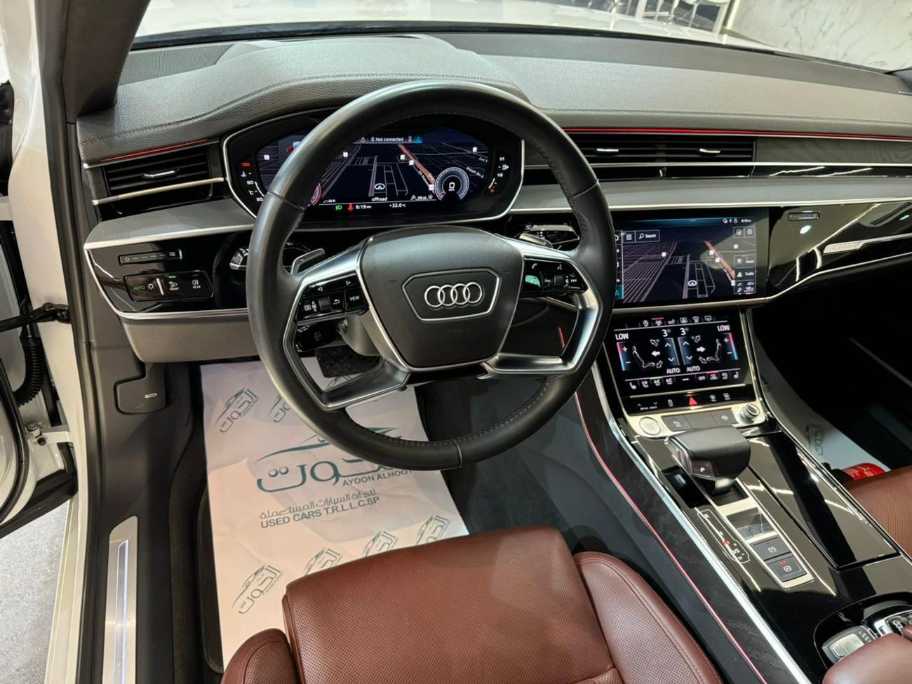 أودي A8 L 60 TFSI Quattro 4.0L (454 HP) AMAZING VIP AUDI A8 TFSI V6 || F.S.H || GCC || EXCELLENT PERFORMANCE