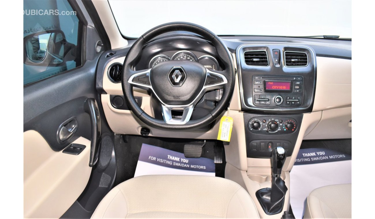 Renault Symbol AED 742 PM | 1.6L PE GCC WARRANTY