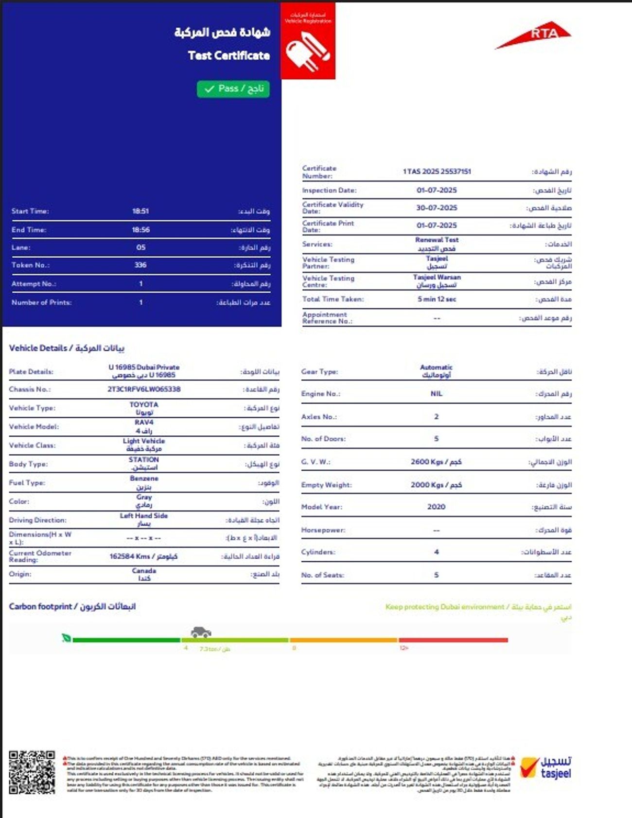 Toyota RAV4 XLE 2.5 FWD