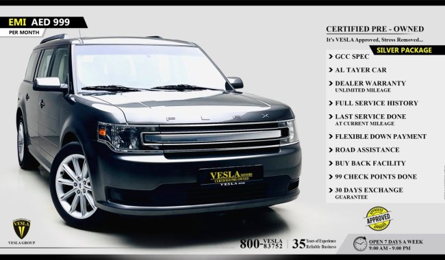 Ford Flex GCC / 2017 / 7 SEATERS + LEATHER SEATS + REAR VIEW CAMERA + POWER SEATS / UNLIMITED KMS WARRANTY