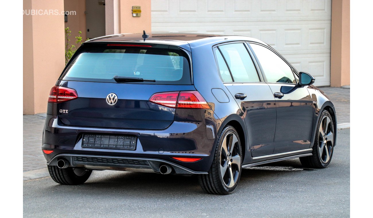 Volkswagen Golf GTI 2014 GCC under Warranty with Zero downpayment.