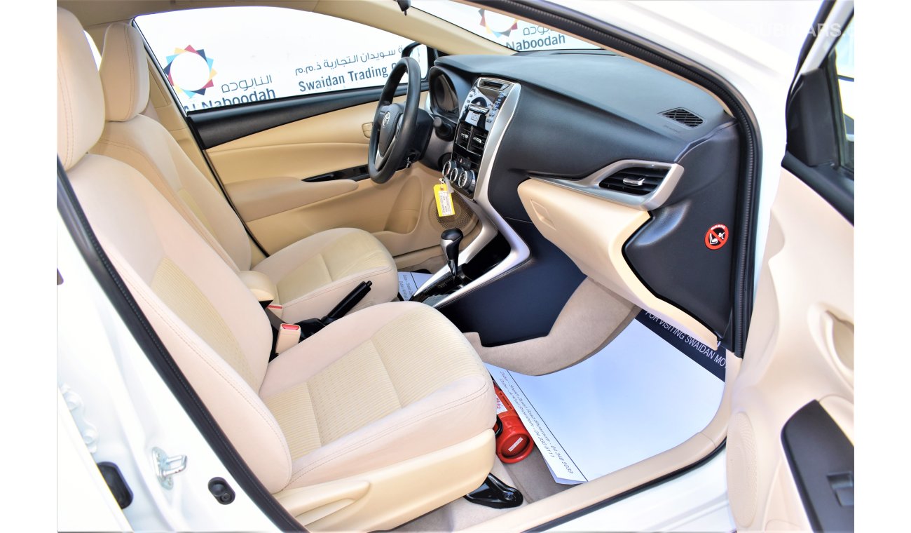 Toyota Yaris AED 980 PM | 1.5 SEDAN SE GCC DEALER WARRANTY