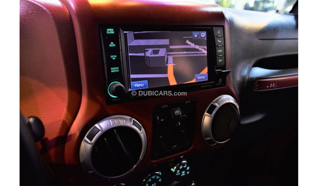 Jeep Wrangler ORIGINAL PAINT ( صبغ وكاله ) Jeep Wrangler Unlimited SAHARA 2015 Model!! in Red Color! GCC Specs