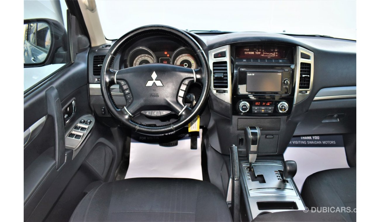 Mitsubishi Pajero AED 1272 PM | 0% DP | 3.5L GLS GCC WARRANTY