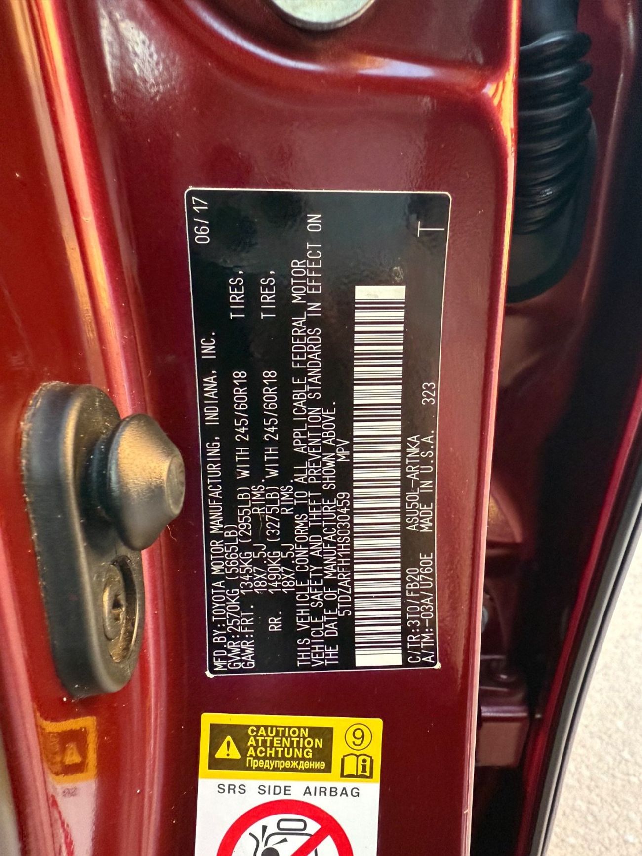 Toyota Highlander 2017 LE KEY START 2.7/V4 AWD US SPEC