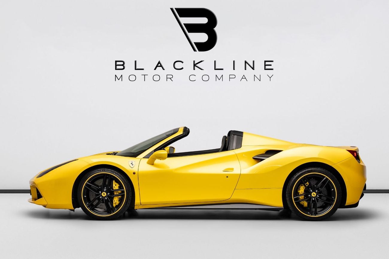 Ferrari 488 Spider STD BUY NOW, PAY 2027 | THE BLACKLINE STANDARD | Giallo Modena, Full Carbon, GCC