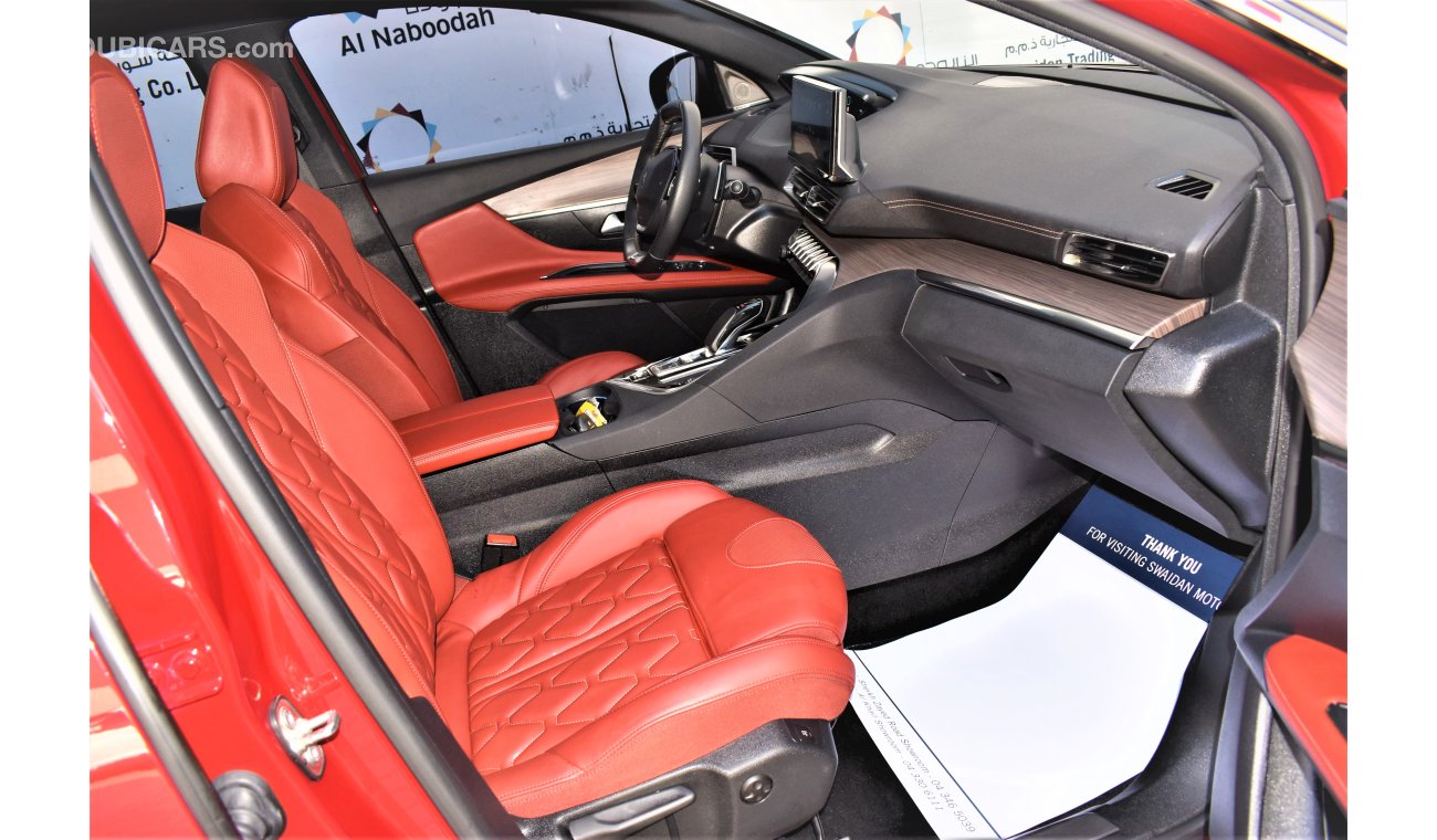 Peugeot 3008 AED 2399 PM | 1.6L GT HYBRID4 PHEV 2022 GCC AGENCY WARRANTY