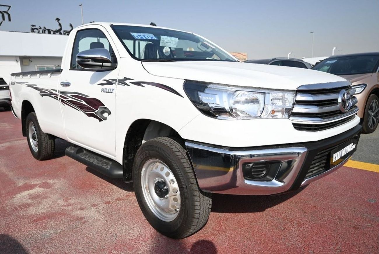 تويوتا هيلوكس تويوتا هيلوكس GLX 2.7L بنزين ، بيك أب ، دفع رباعي ، بابين ، ناقل حركة يدوي ، كابينة واحدة ، مفتاح تش