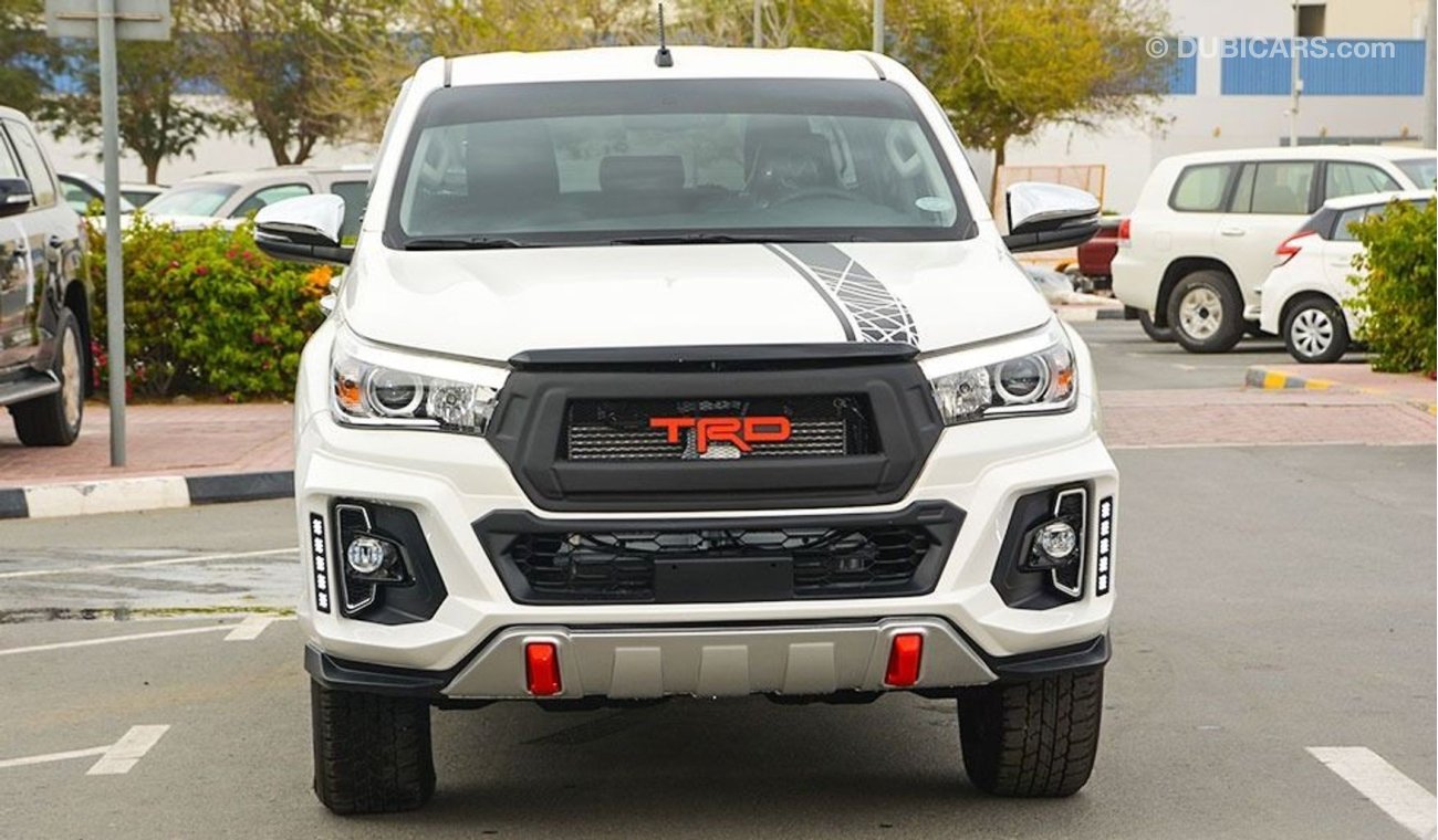 تويوتا هيلوكس Revo TRD 2.8l Diesel Double Cab Pick up Automatic Transmission for Export Only-White & Silver/2019