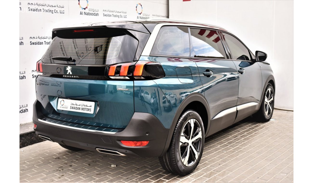 Peugeot 5008 AED 1762 PM | 1.6L GT LINE GCC AGENCY WARRANTY UP TO 2024 OR 100000KM