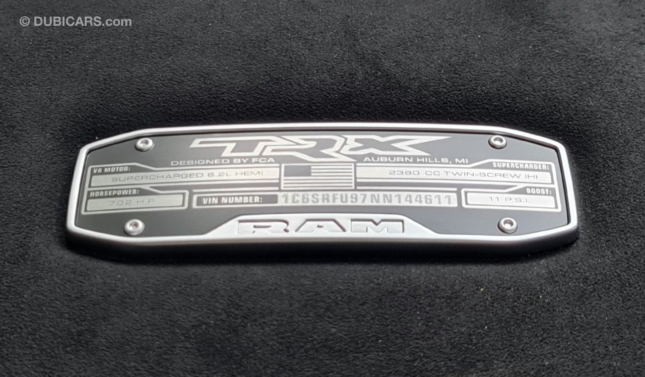 RAM 1500 TRX Agency Warranty GCC 2022 6.2L Supercharged V8