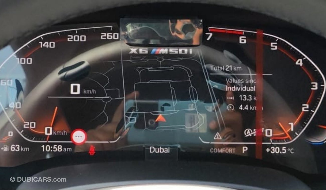بي أم دبليو X6 M 50i Under Warranty Full Option 2023 GCC