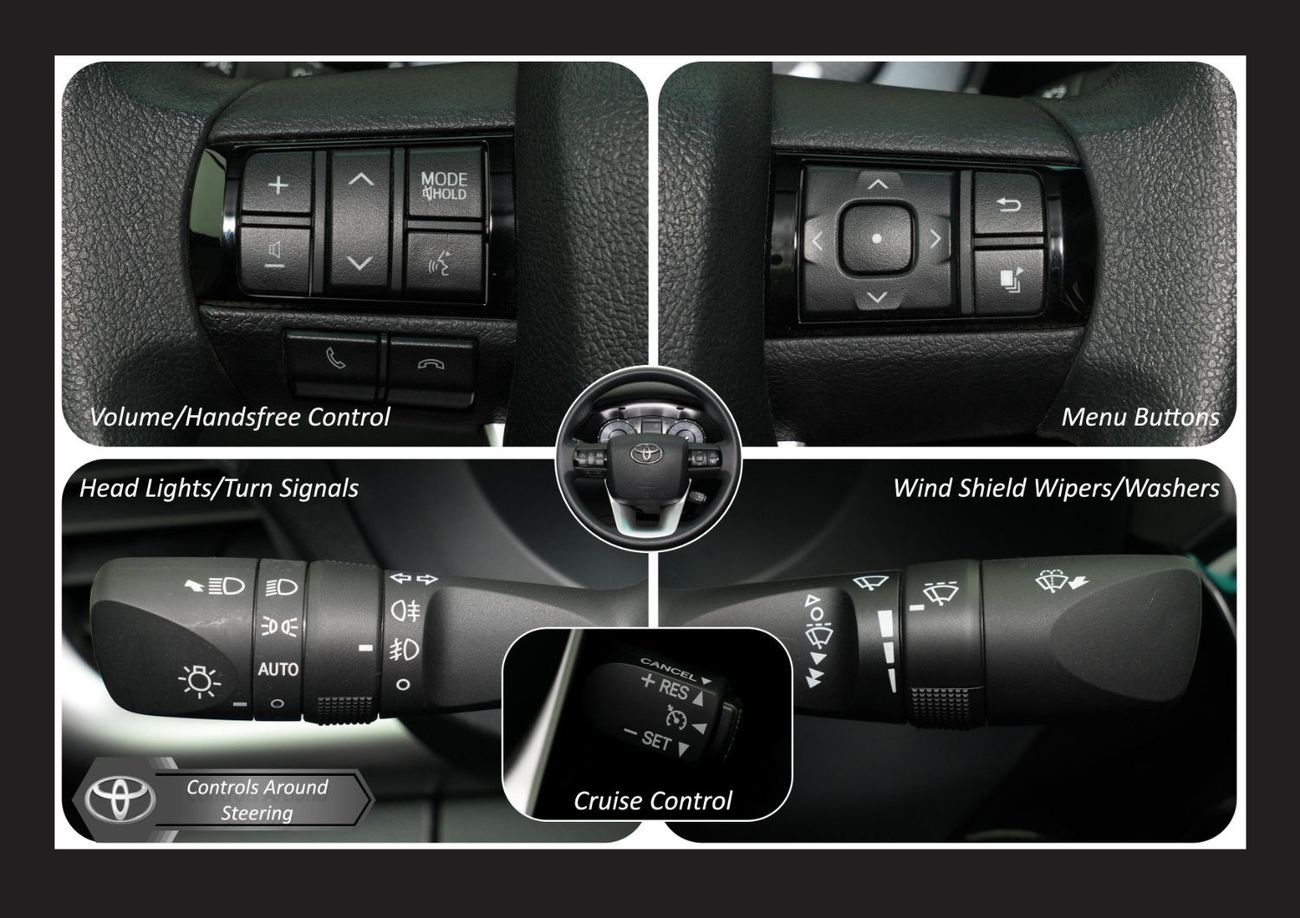 تويوتا هيلوكس #Am TOYOTA HILUX 2.7L 4X4 D/C HI(i) A/T PTR 2025 Export only