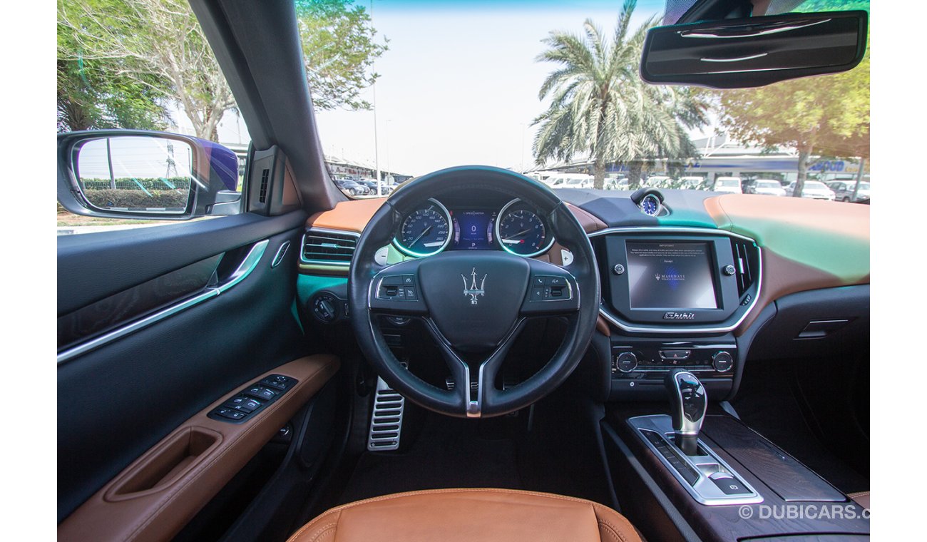 مازيراتي جيبلي MASERATI GHIBLI S - 2014 - GCC - ZERO DOWN PAYMENT - 1890 AED/MONTHLY - 1 YEAR WARRANTY