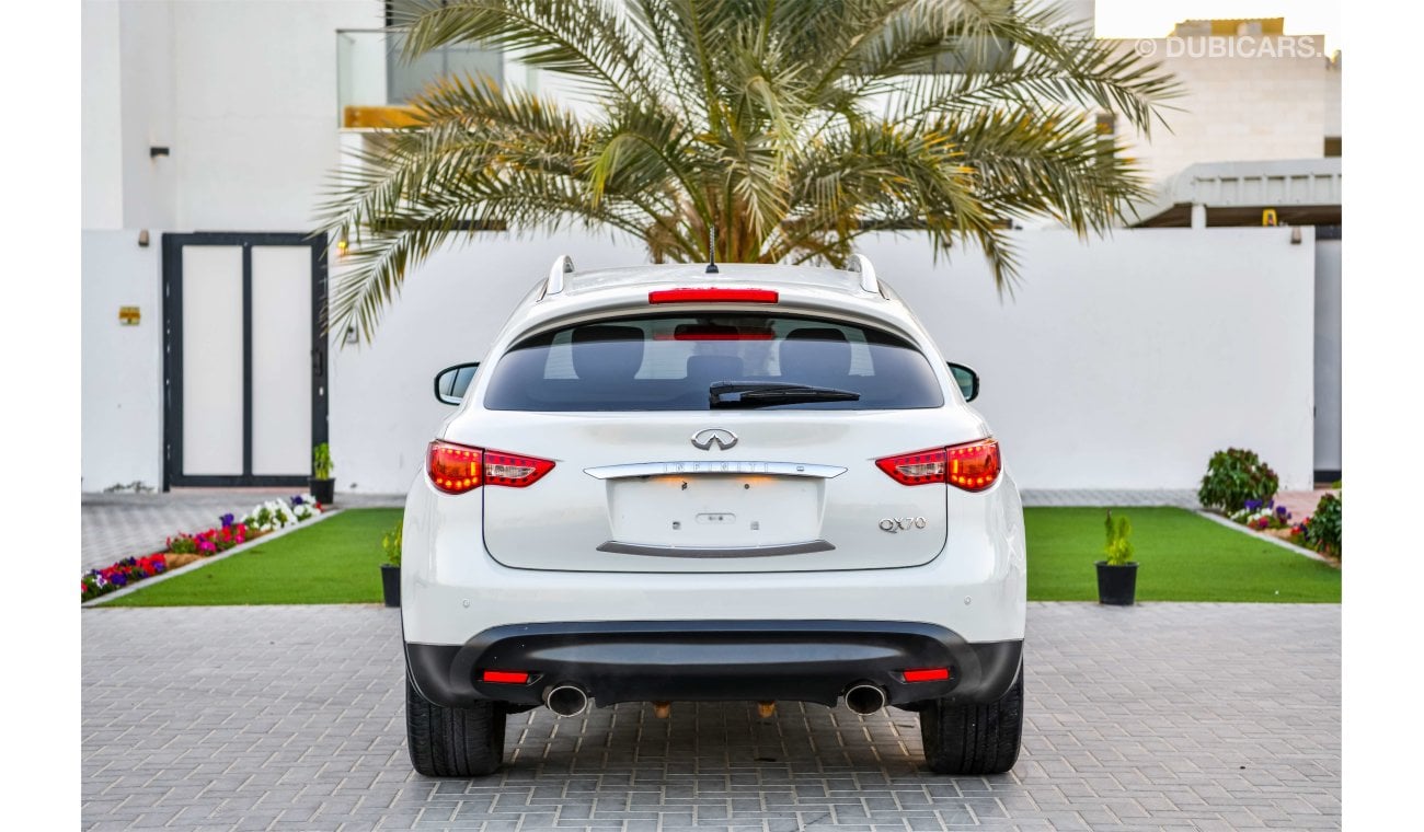 Infiniti QX70 3.7L V6 - FREE 2 Years Warranty - AED 1,547 per month - 0% Downpayment