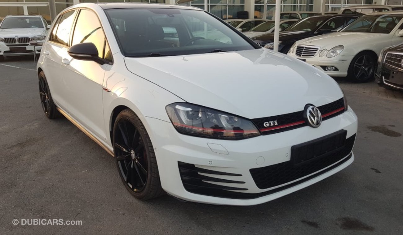 Volkswagen Golf GTI model 2014 GCC car prefect condition full option low mileage panoramic roof leather seats back c