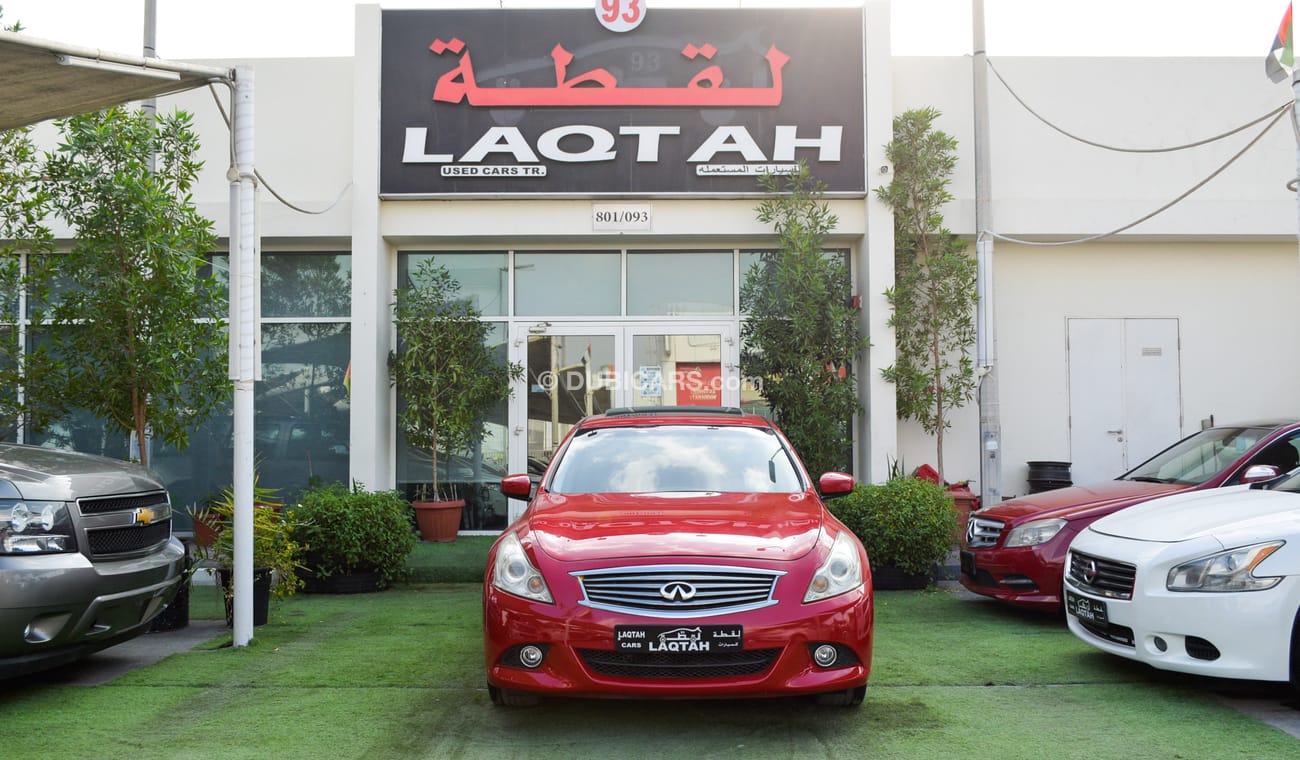 إنفينيتي G25 موديل 2012 لون أحمر خليجى رقم واحد فتحة جلد رنجات حساسات بدون حوادث بحالة ممتازة لاتحتاج لأى مصاريف