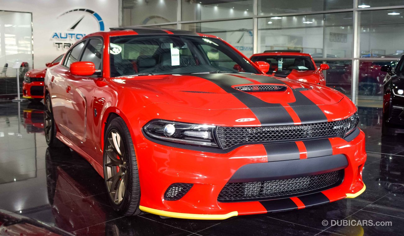 Dodge Charger Hellcat 2018, 6.2 V8 Supercharged HEMI, GCC, 0km with 3 Years or 100,000km Warranty