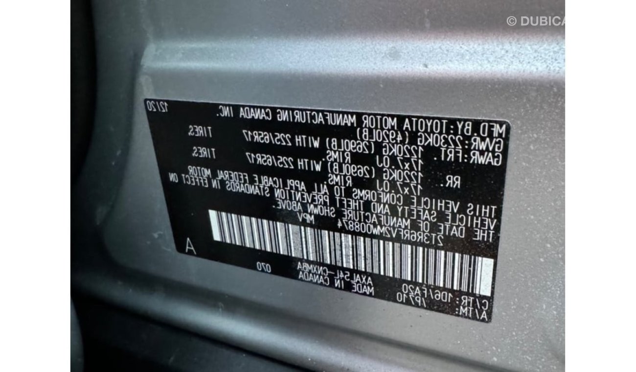 Toyota RAV4 VXR HEV 2021 XLE HEV HYBRID SUNROOF AWD USA IMPORTED