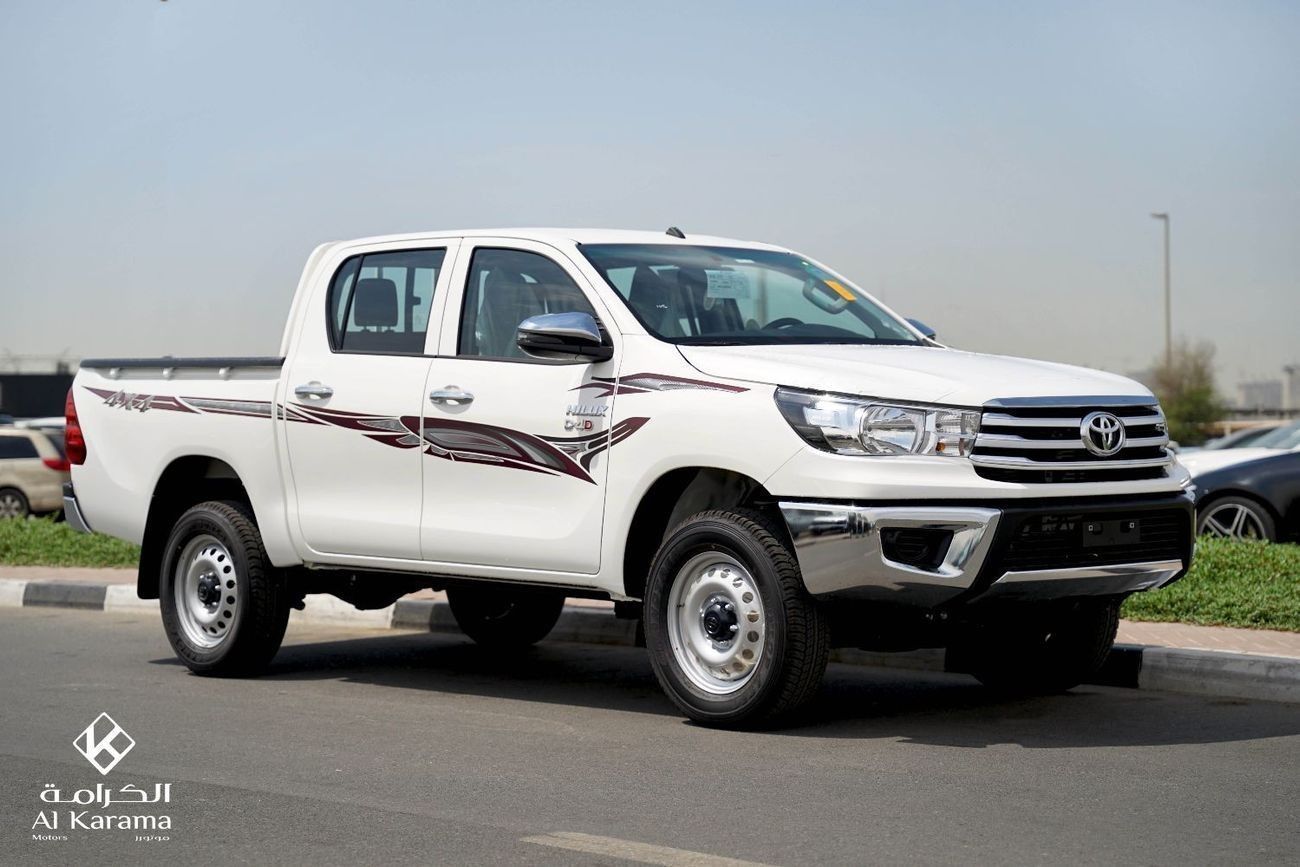 تويوتا هيلوكس GL 2 2.4L AWD D-4D | دفع رباعي، ناقل حركة يدوي | 6 مقاعد | مرايا ونوافذ كهربائية | بطانة حوض الشحن