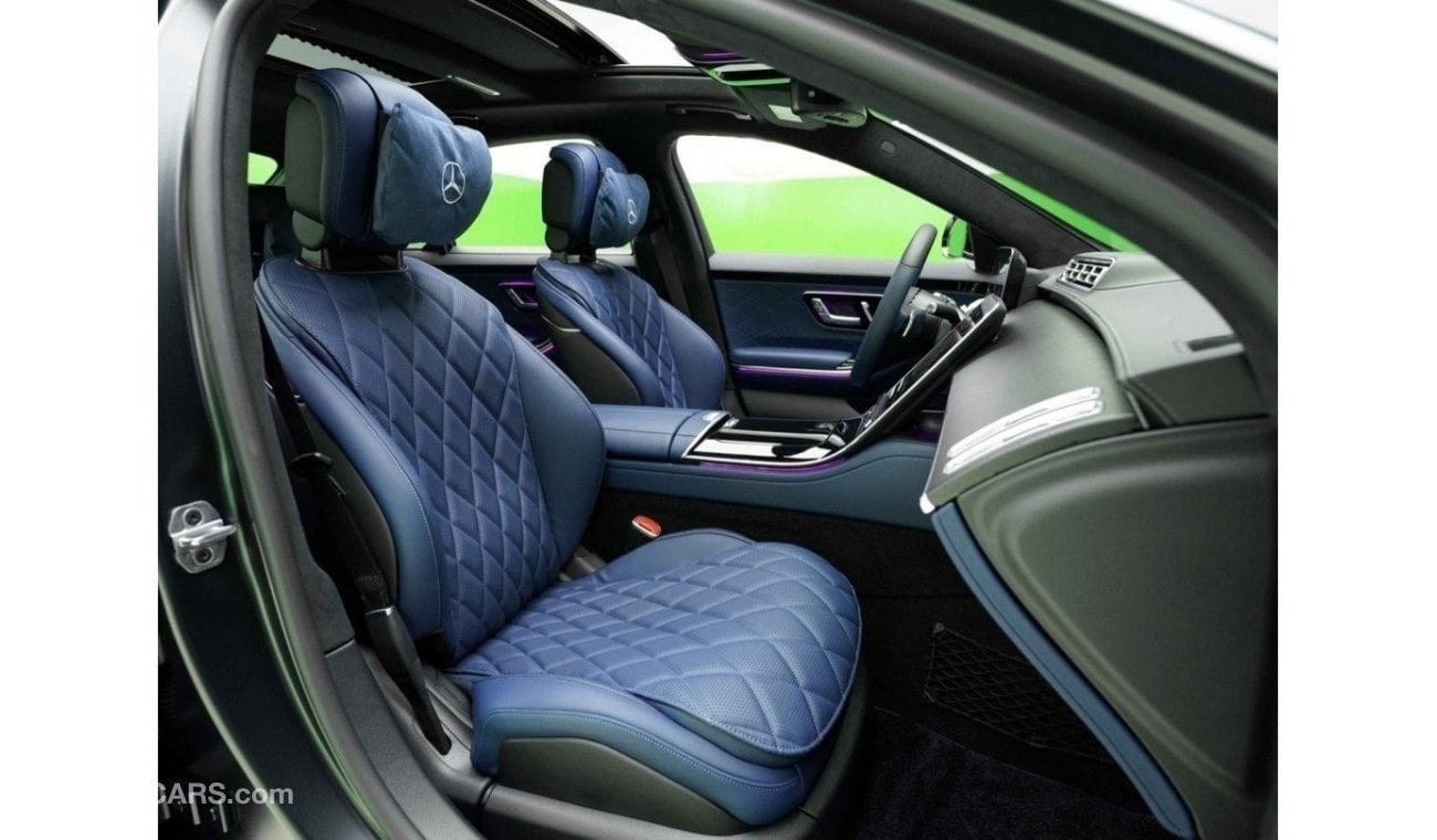 مرسيدس بنز S 580 SWAP YOUR CAR: BRAND NEW -G MANUFAKTUR S580- MATT BLACK COLOR- BLUE INTERIOR- VIP PLUS -SPORT+PREMIU