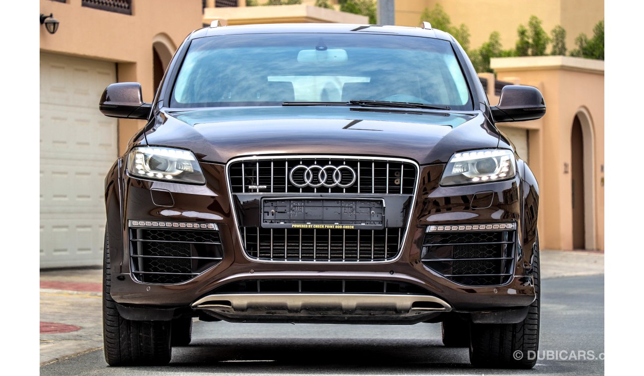 أودي Q7 3L Supercharged 2015 GCC under Agency Warranty with Zero Down-Payment.