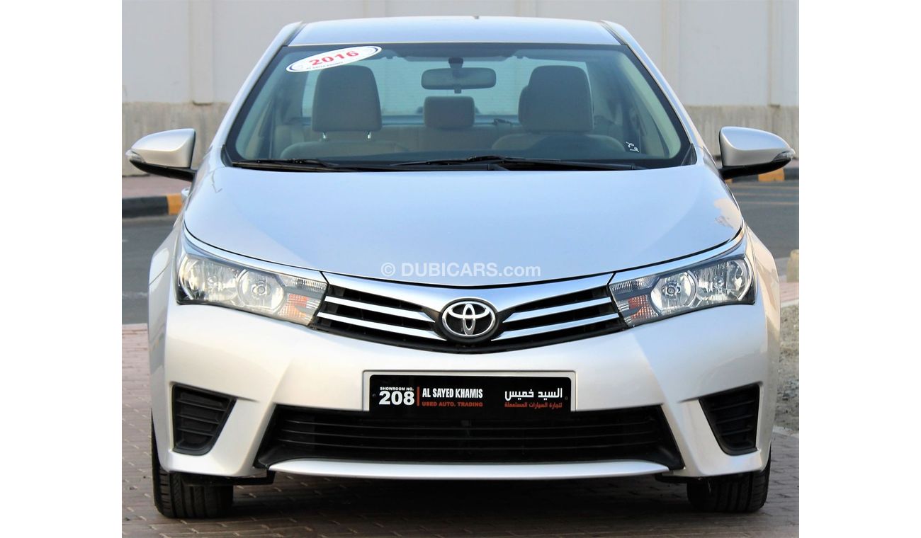 Toyota Corolla Toyota Corolla 2016 1.6 GCC in excellent condition No. 2 accidents, very clean from inside and outsi