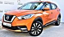 Nissan Kicks 1.6L SV+ 2018 GCC SPECS WITH DEALER WARRANTY