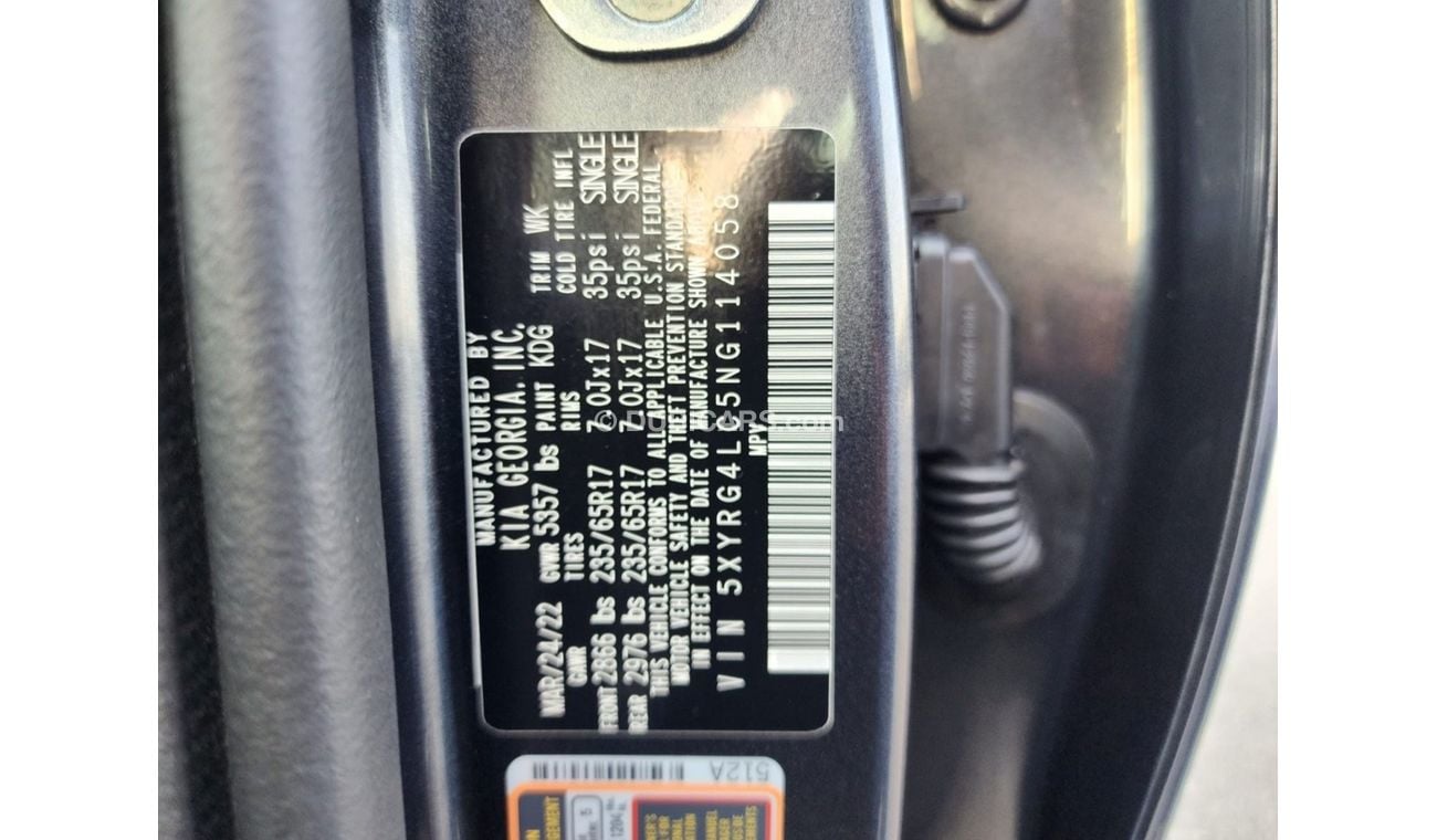 Kia Sorento KIA SORONTO FULL OPTION 2022 MODEL