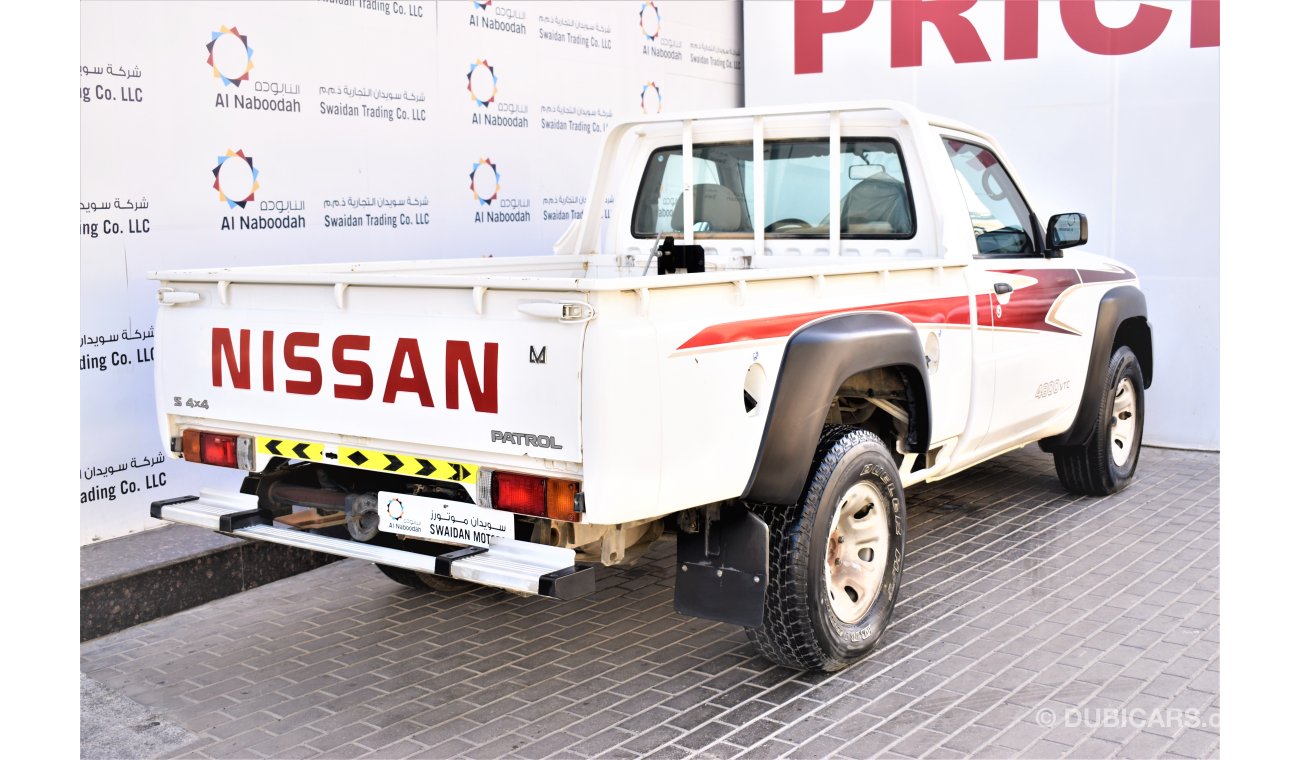 Nissan Patrol Pickup AED 1566 PM | 4.8L 4X4 SINGLE CABIN GCC WARRANTY