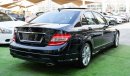 Mercedes-Benz C 280 2009 model GCC panorama black color cruise control control wheels sensors radio fog lights in excell