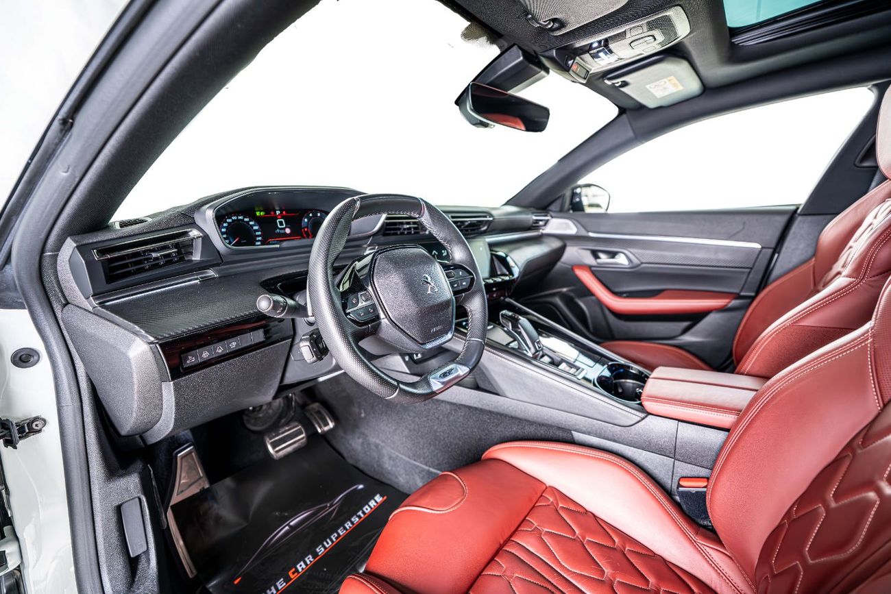 بيجو 508 1 Owner-Al Nabooda Warranty-Exclusive Leather Sports Seats With White Stitching