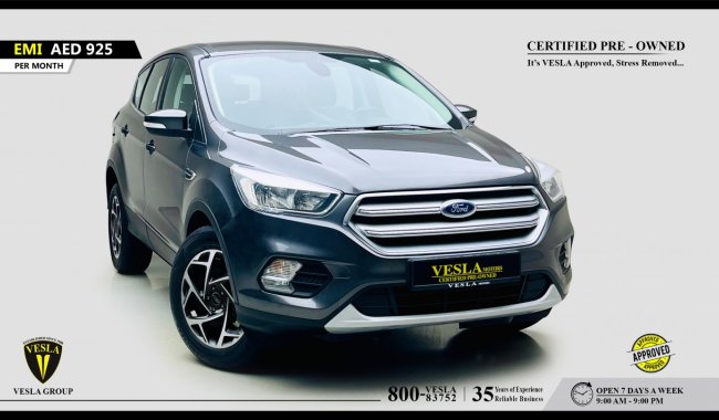 Ford Escape GCC / 2019 / LEATHER SEATS + NAVIGATION + ALLOY WHEELS + CAMERA + KEYLESS / UNLIMITED KMS WARRANTY