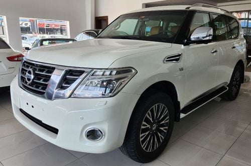 نيسان باترول 2017 nissan patrool  LE titanium  gcc first  owner with services  history  no paint  Accident